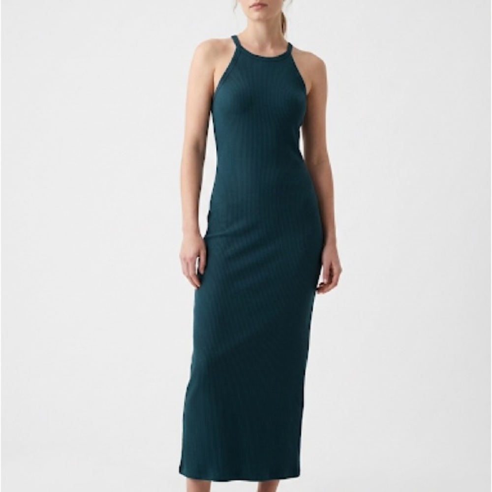 O'Neill Teal Ribbed Midi Dress